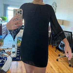 NWT A Byer flowy bell sleeve black dress size Medium